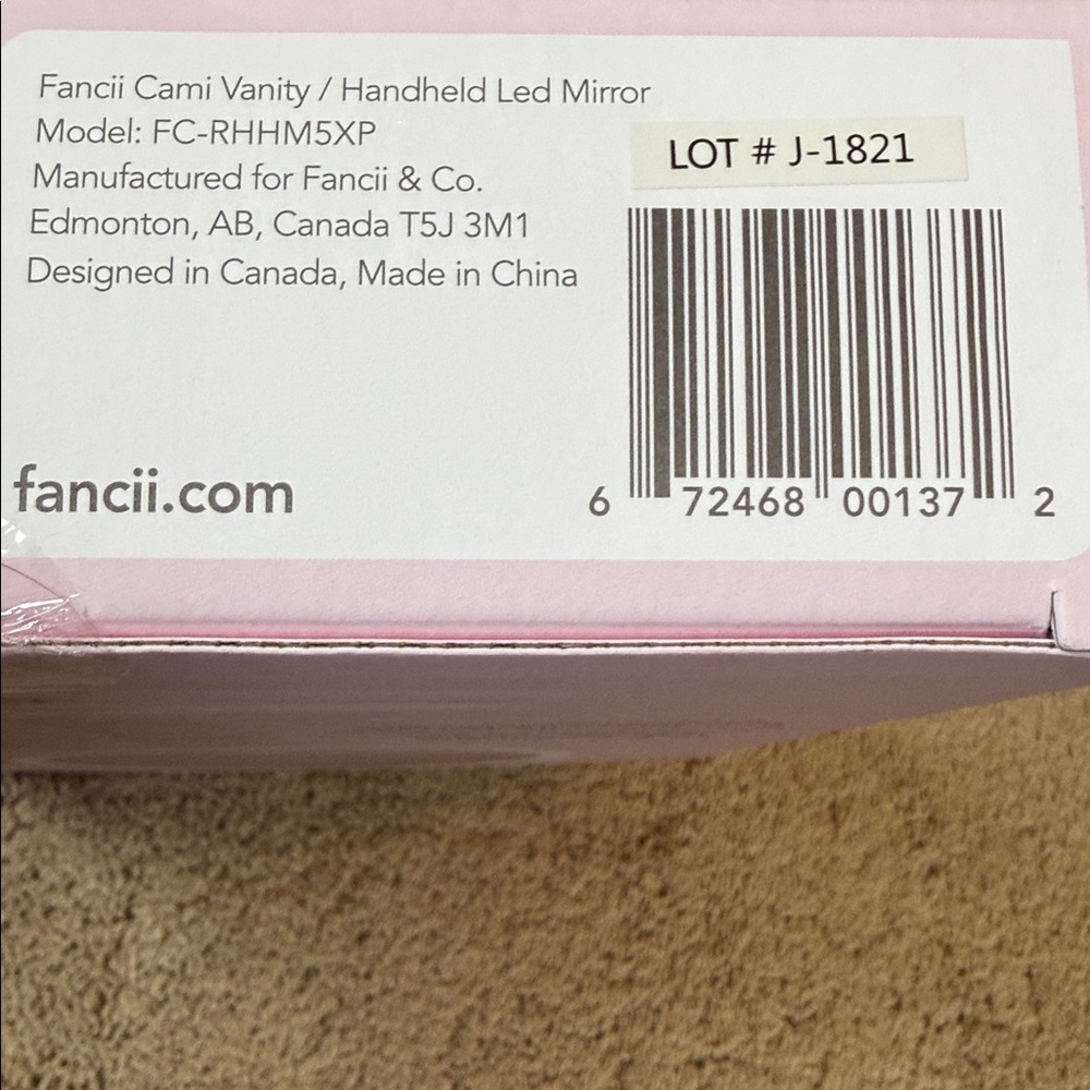 Cami – LED Handheld & Vanity Mirror - pink (Unopened/sealed) - Picture 2 of 2